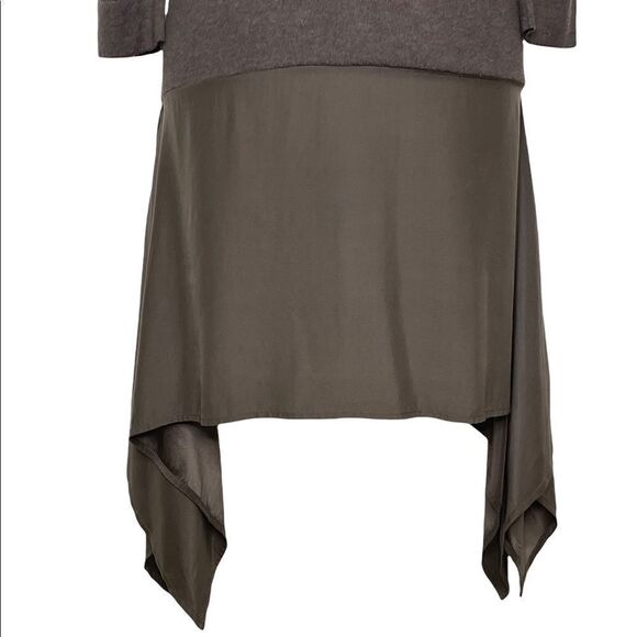 Anthropologie Brown and Olive Layered Top - Picture 3 of 8